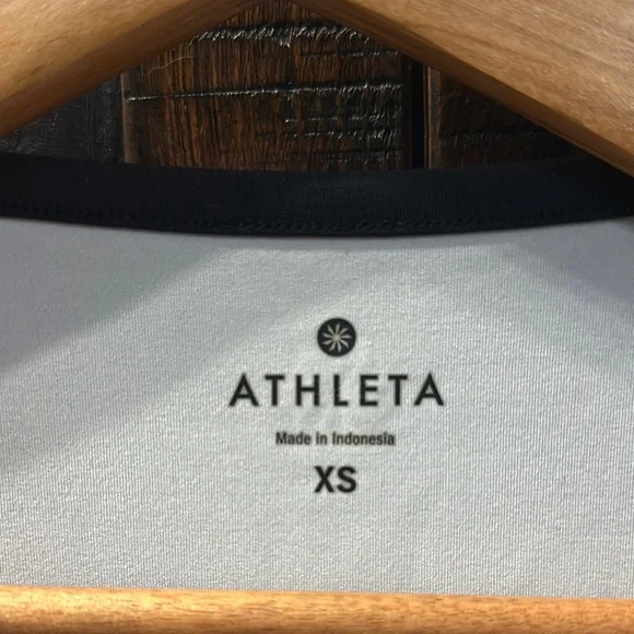 Athleta Fitted Embellished Gray and Black Tank Top - Picture 2 of 4